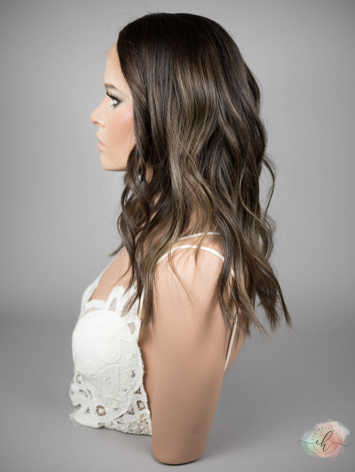 “DOWNTOWN GIRL&quot; Exquisite Wig: Lace Top, Sz. M, 17-18&quot;