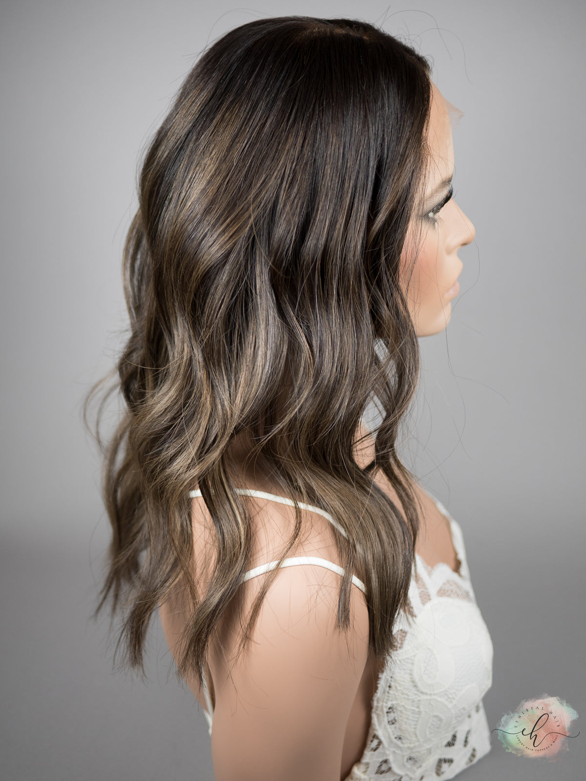 “DOWNTOWN GIRL&quot; Exquisite Wig: Lace Top, Sz. M, 17-18&quot;