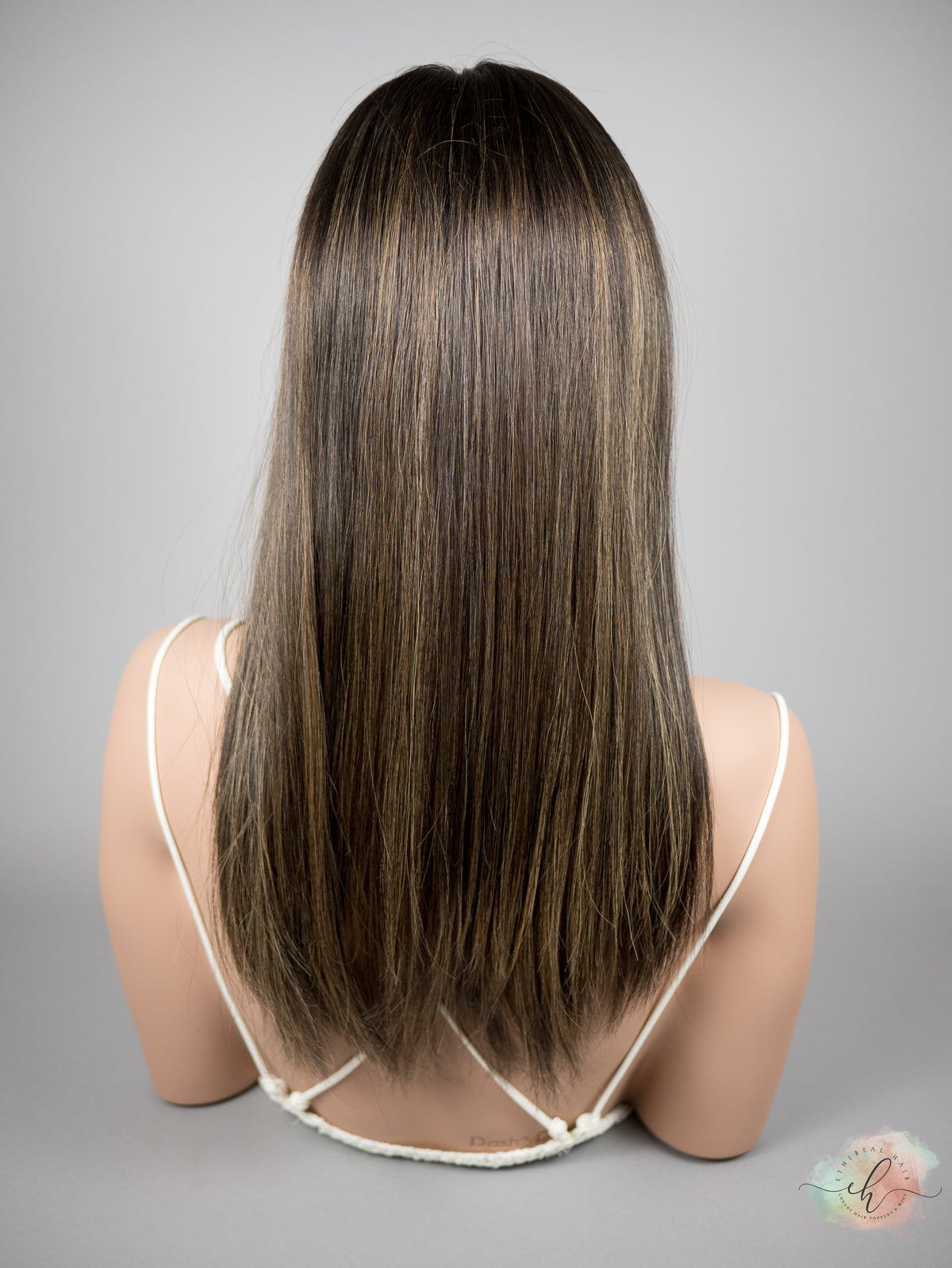 “LARK BALAYAGE&quot; Premium Topper: Closed Lace Top, 8x8, 20&quot;