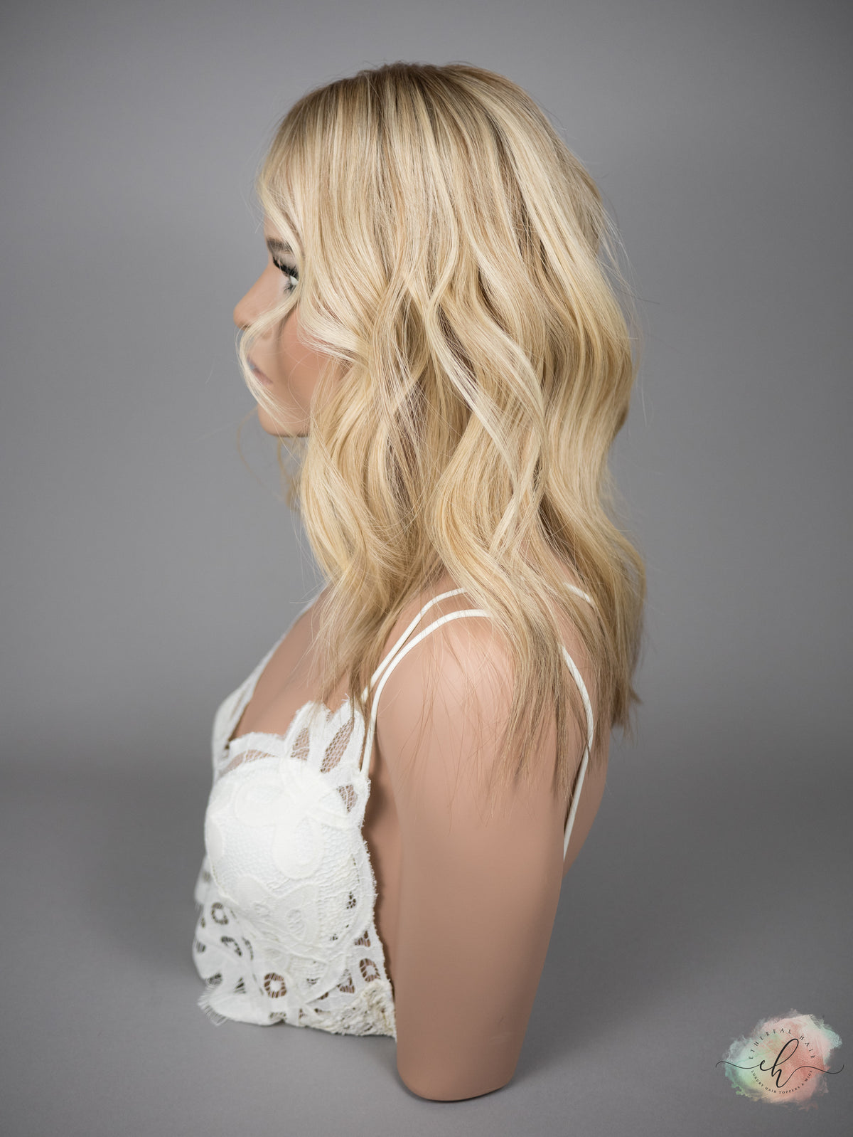 “SOLANA&quot; Premium Topper: Closed Lace Top, 8x8, 15-17&quot;