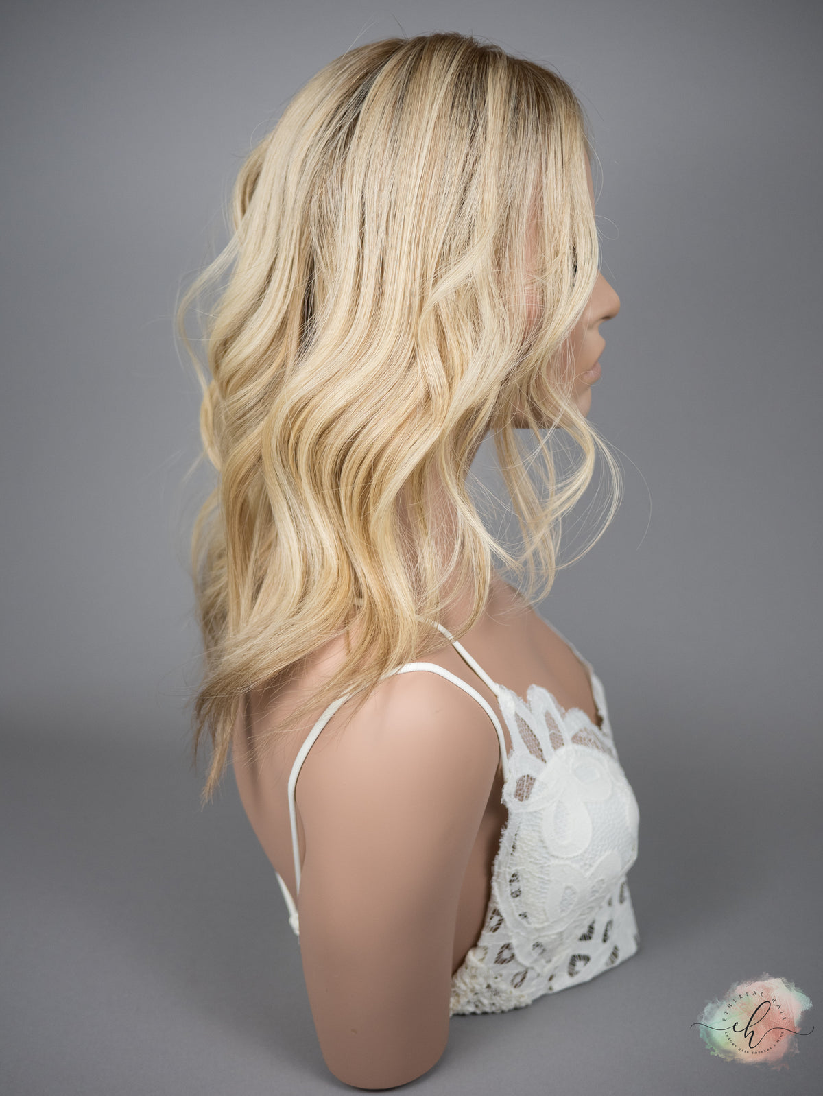 “SOLANA&quot; Premium Topper: Closed Lace Top, 8x8, 15-17&quot;