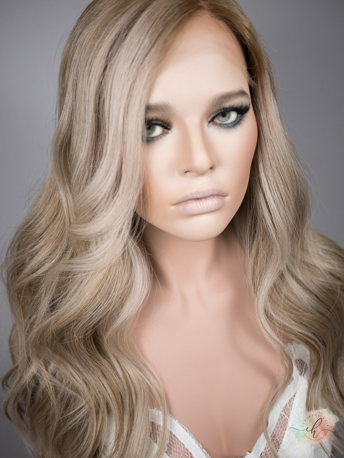 “THE BEES KNEES&quot; Exquisite Wig: Lace Top, Sz. M, 22-23&quot;