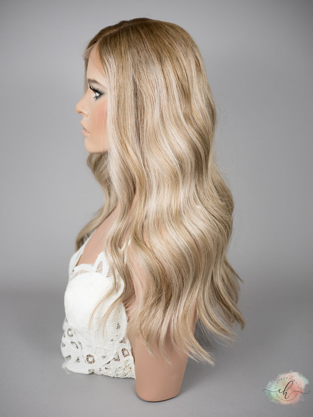 “THE BEES KNEES&quot; Exquisite Wig: Lace Top, Sz. M, 22-23&quot;