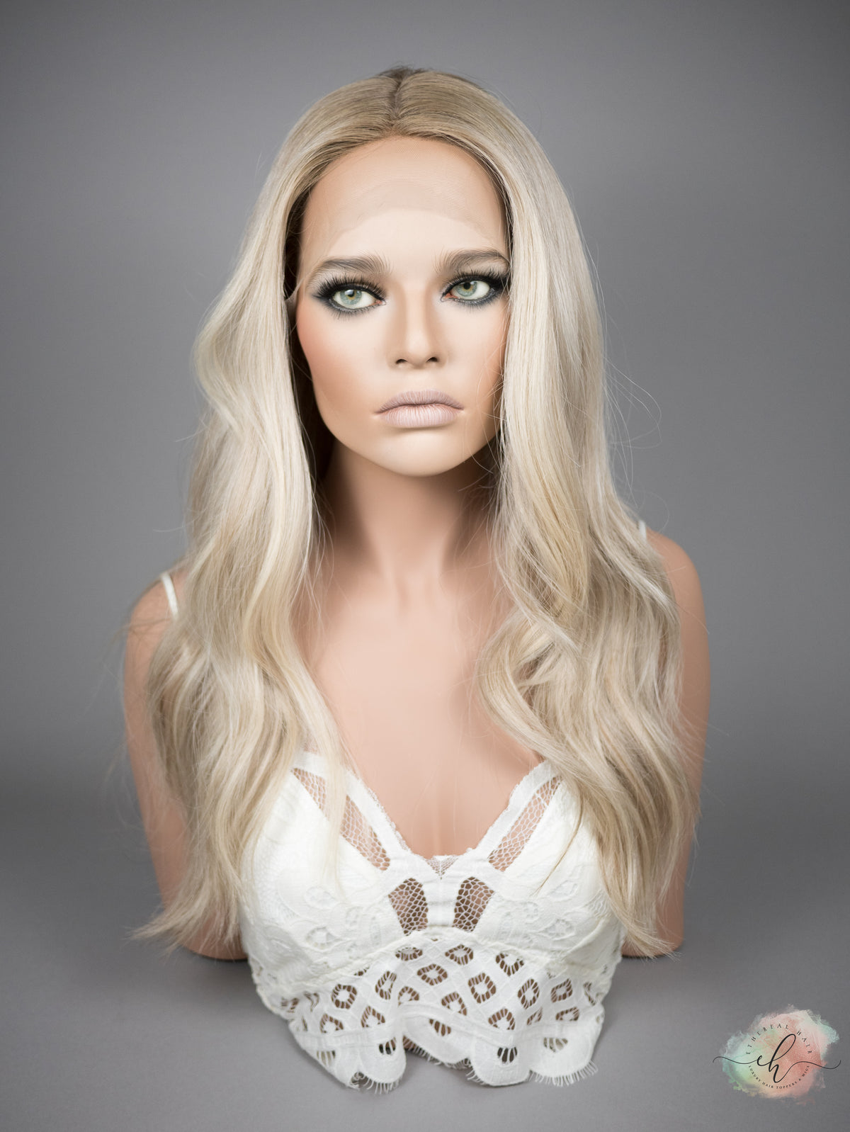 “SUMMER BREEZE&quot; Exquisite Wig: Silk Top Lace Front, Sz. M, 23-24&quot;