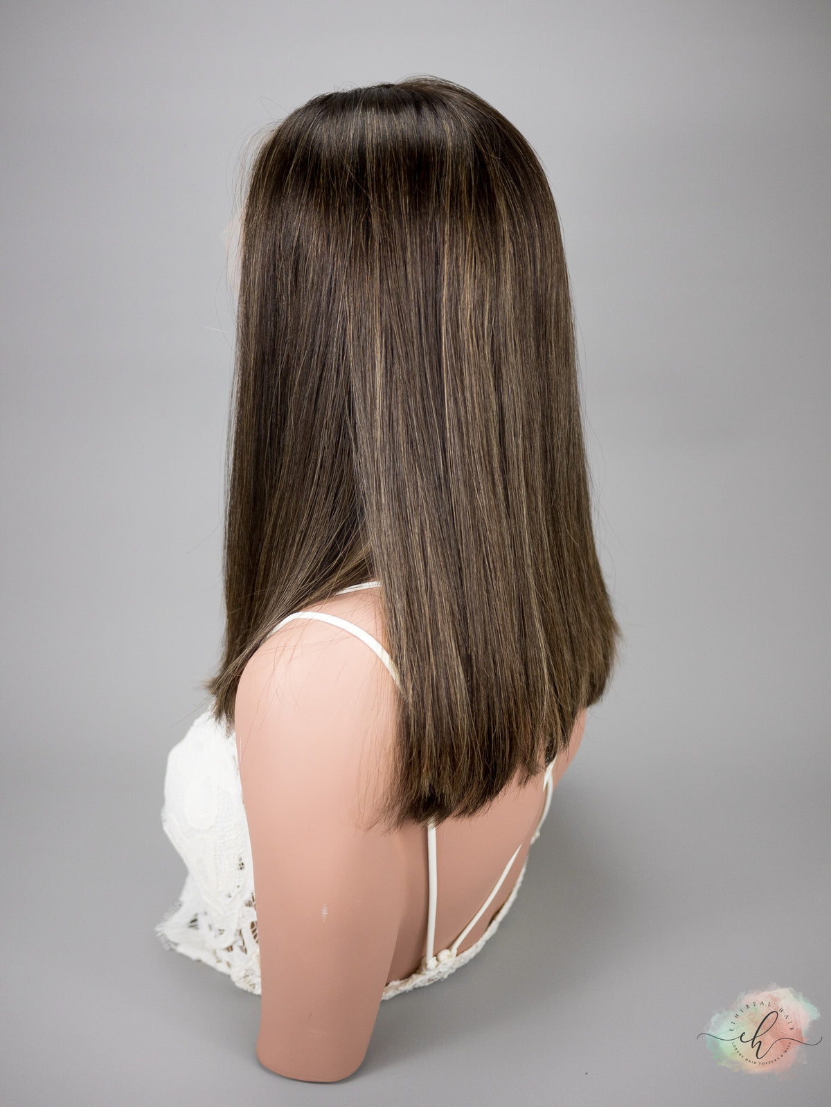 “GIANNA&quot; Premium Wig: Lace Top, Sz. XS/S, 17&quot;, LONG LOB