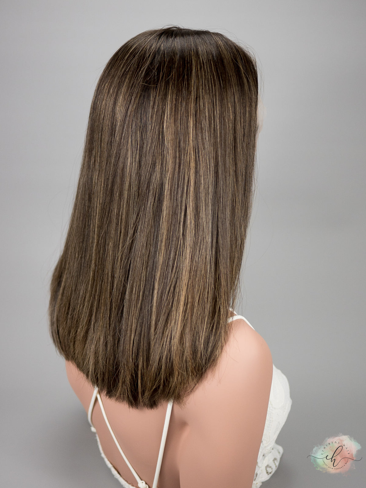 “GIANNA&quot; Premium Wig: Lace Top, Sz. XS/S, 17&quot;, LONG LOB