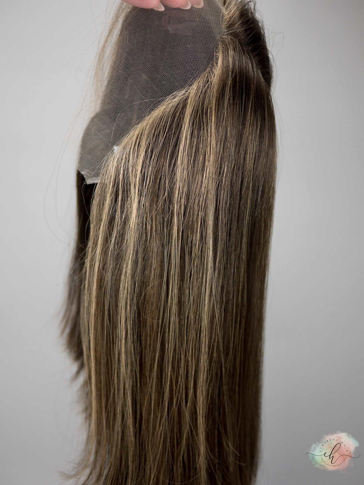 “GIANNA&quot; Premium Wig: Lace Top, Sz. XS/S, 17&quot;, LONG LOB