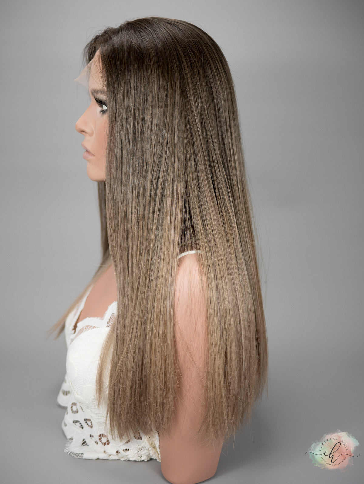 “CAMILLA&quot; Premium Wig: Lace Top, Sz. M/L, 22-23&quot;