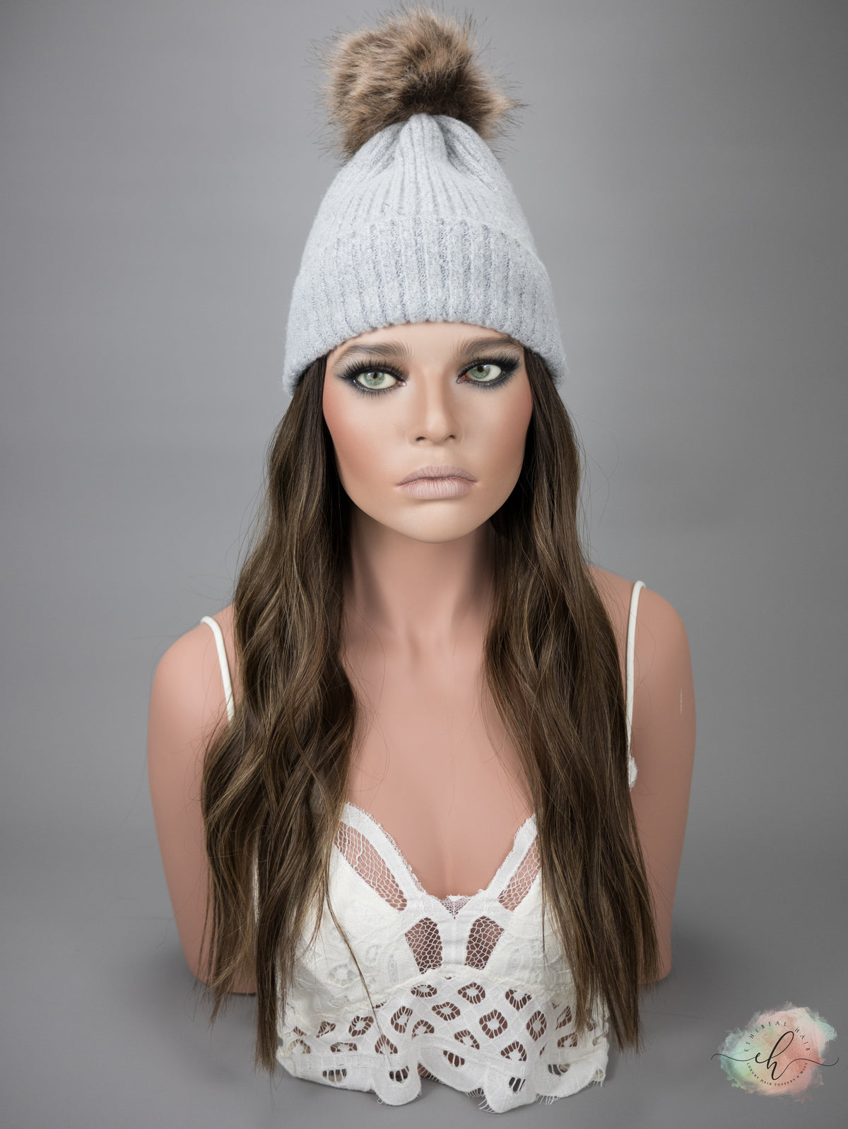 “ELLIE&quot; Premium HAT FALL Wig: Sz. M, 22-23&quot;