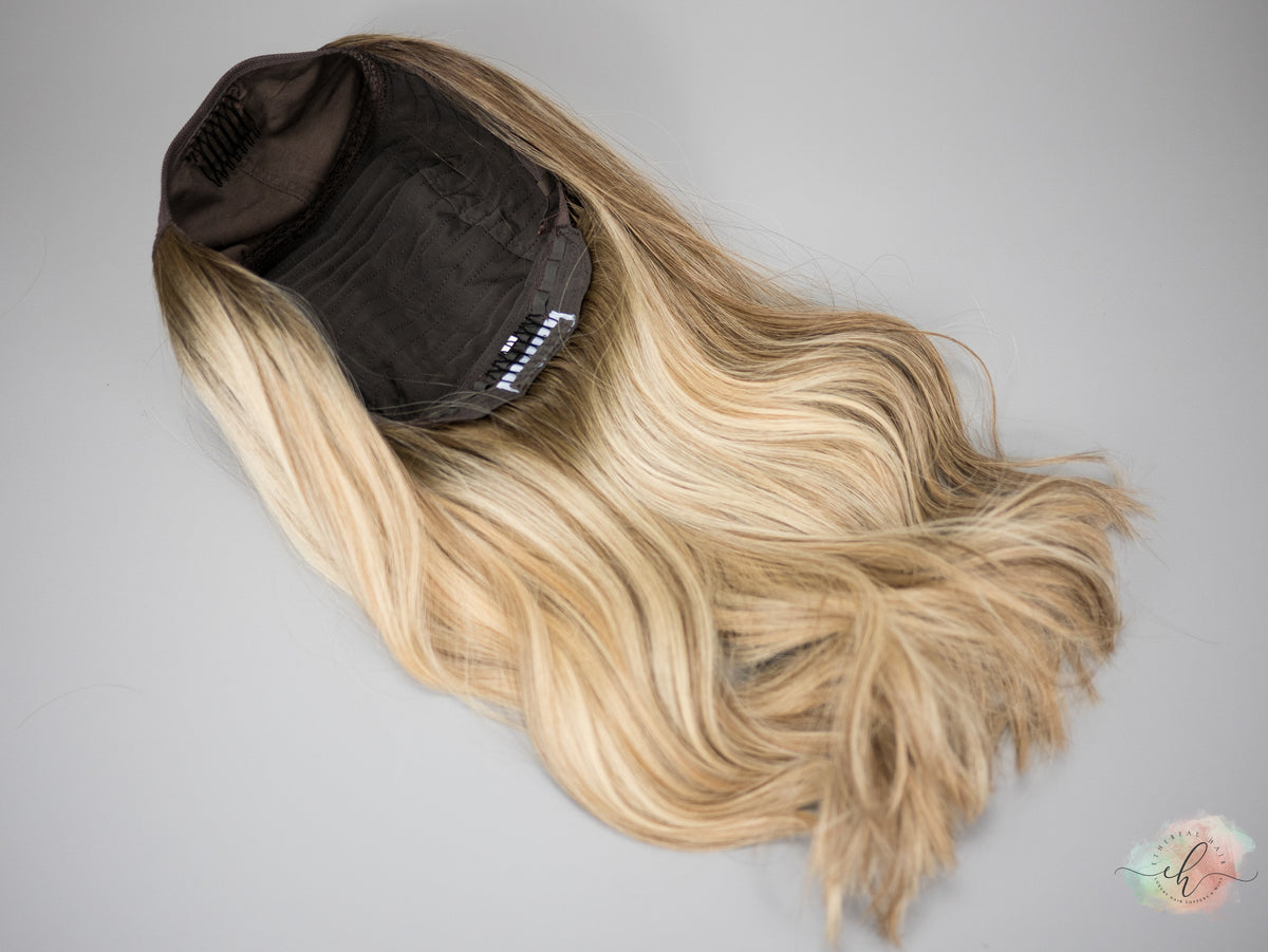 “JOY&quot; Premium HAT FALL Wig: Sz. M, 21&quot;