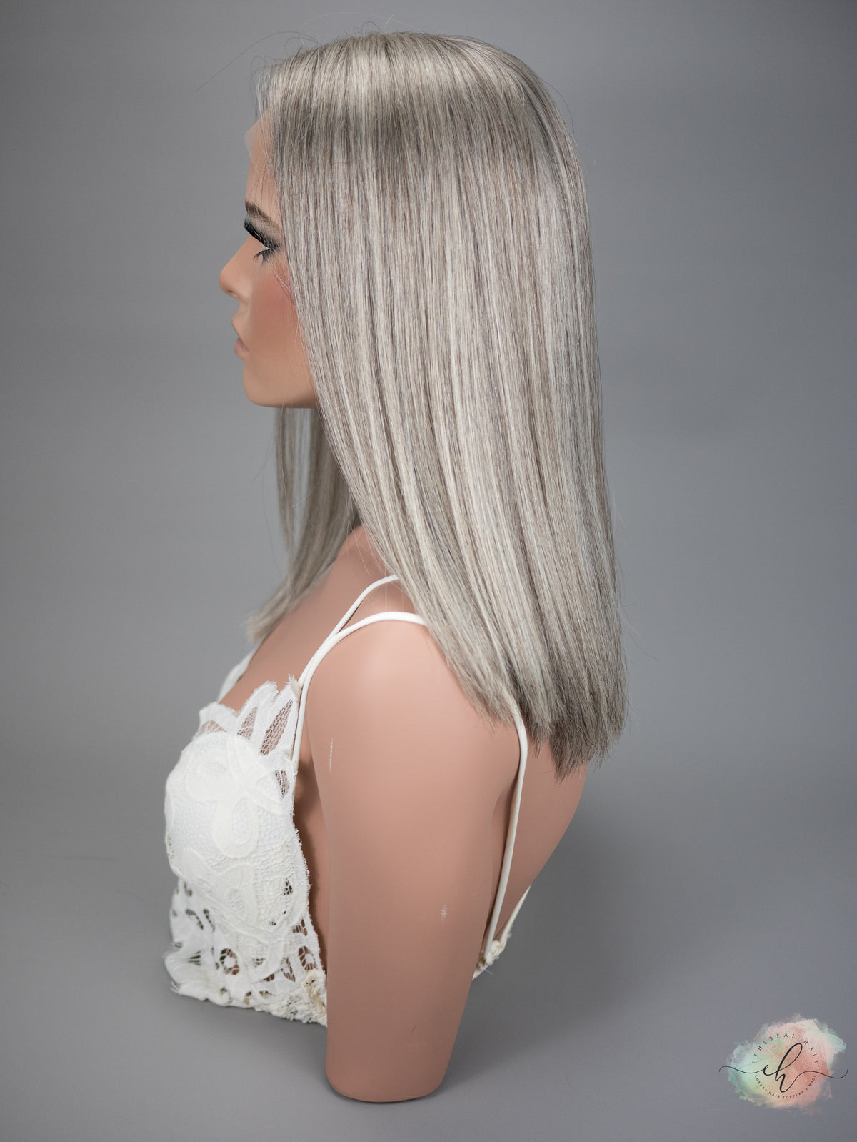 FINAL SALE “STERLING&quot; Premium Wig: Lace Top, Sz. S, 17&quot;, LONG LOB
