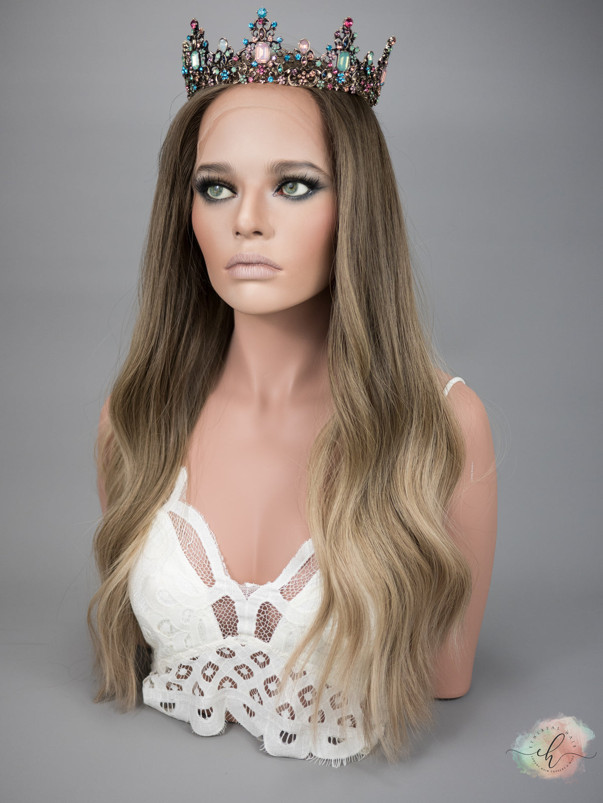 “TAYE&quot; Premium Wig: Lace Top, Sz. M/L, 25&quot;