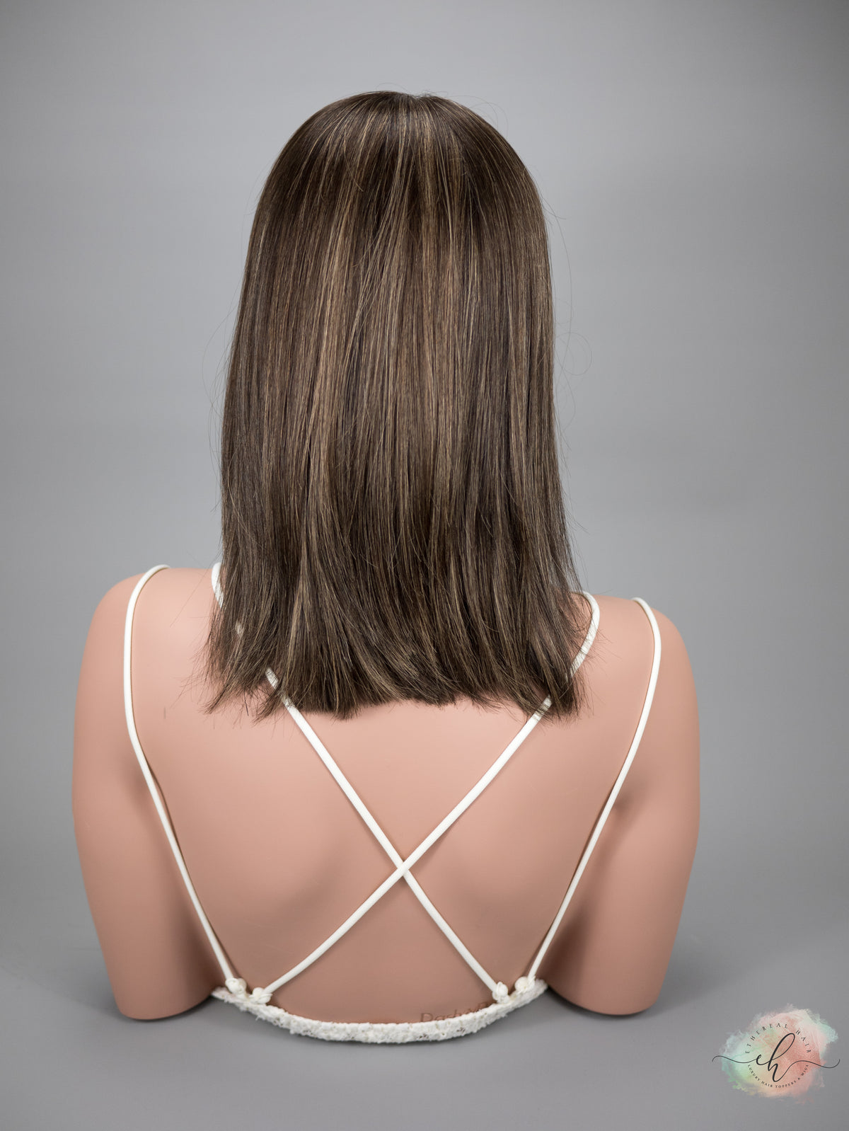 FINAL SALE “JACKIE&quot; Premium Wig: Lace Top, Sz. S/M, 15-16&quot;, ANGLED BOB