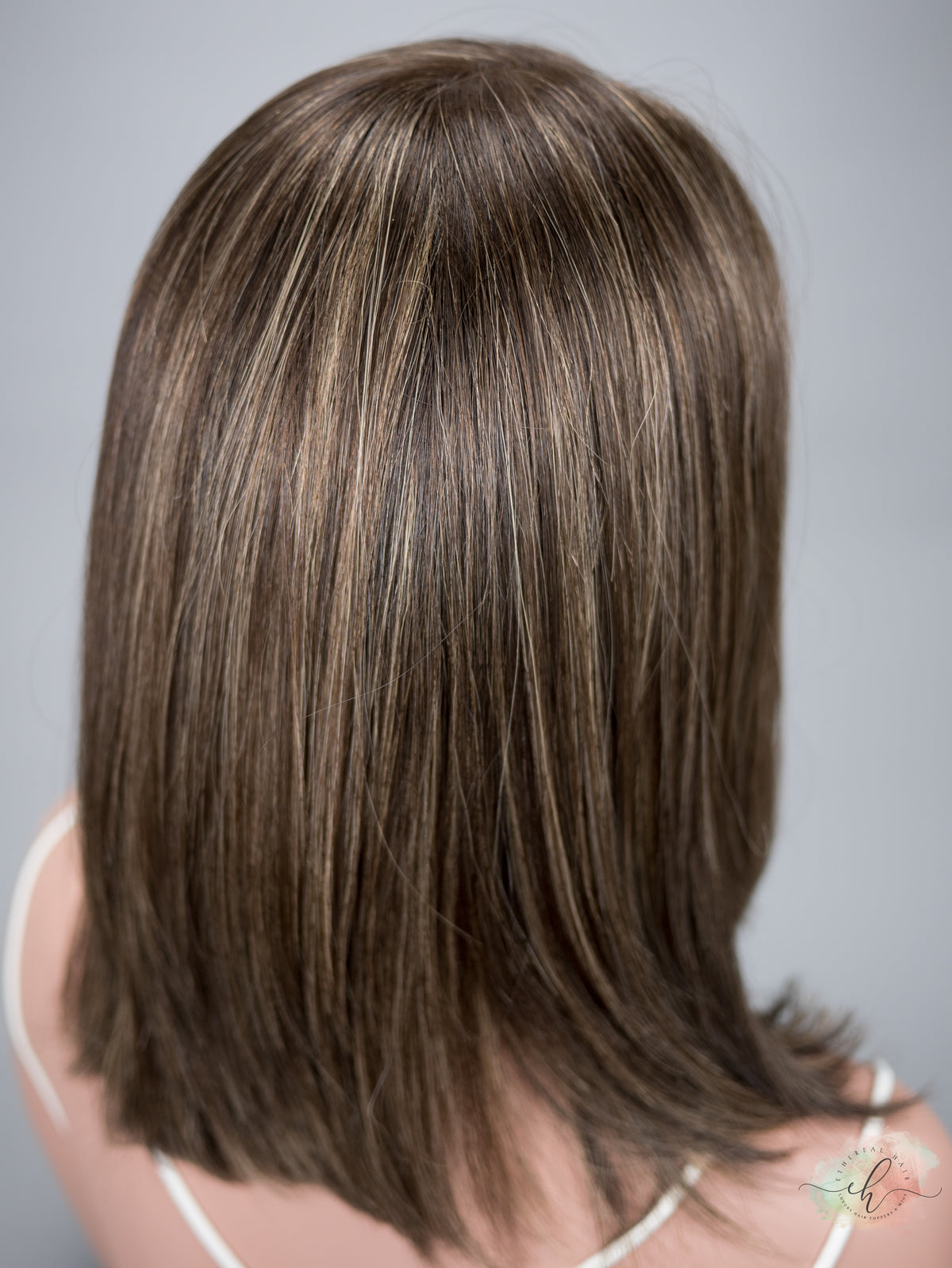 FINAL SALE “JACKIE&quot; Premium Wig: Lace Top, Sz. S/M, 15-16&quot;, ANGLED BOB