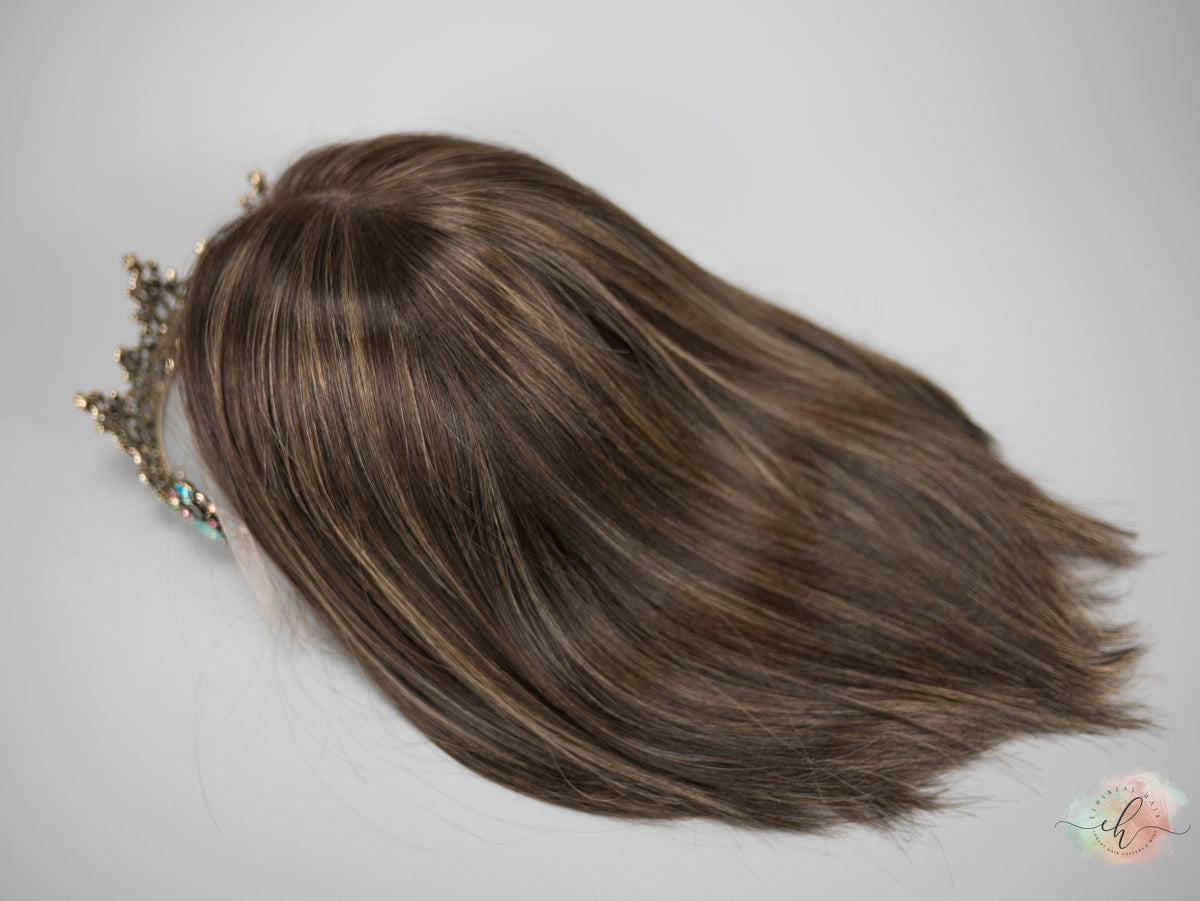 FINAL SALE “JACKIE&quot; Premium Wig: Lace Top, Sz. S/M, 15-16&quot;, ANGLED BOB