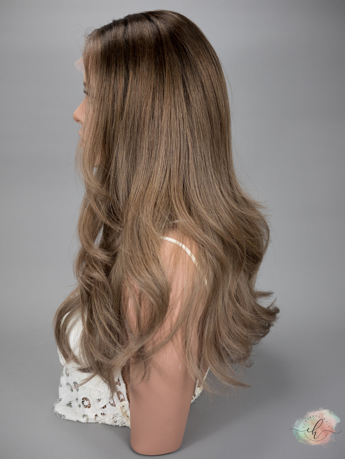 “BLOOMING BABE&quot; Exquisite Wig: Lace Top, Sz. S/M, 21-22&quot;