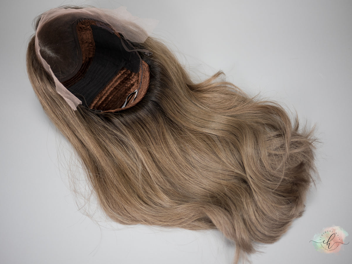 “BLOOMING BABE&quot; Exquisite Wig: Lace Top, Sz. S/M, 21-22&quot;