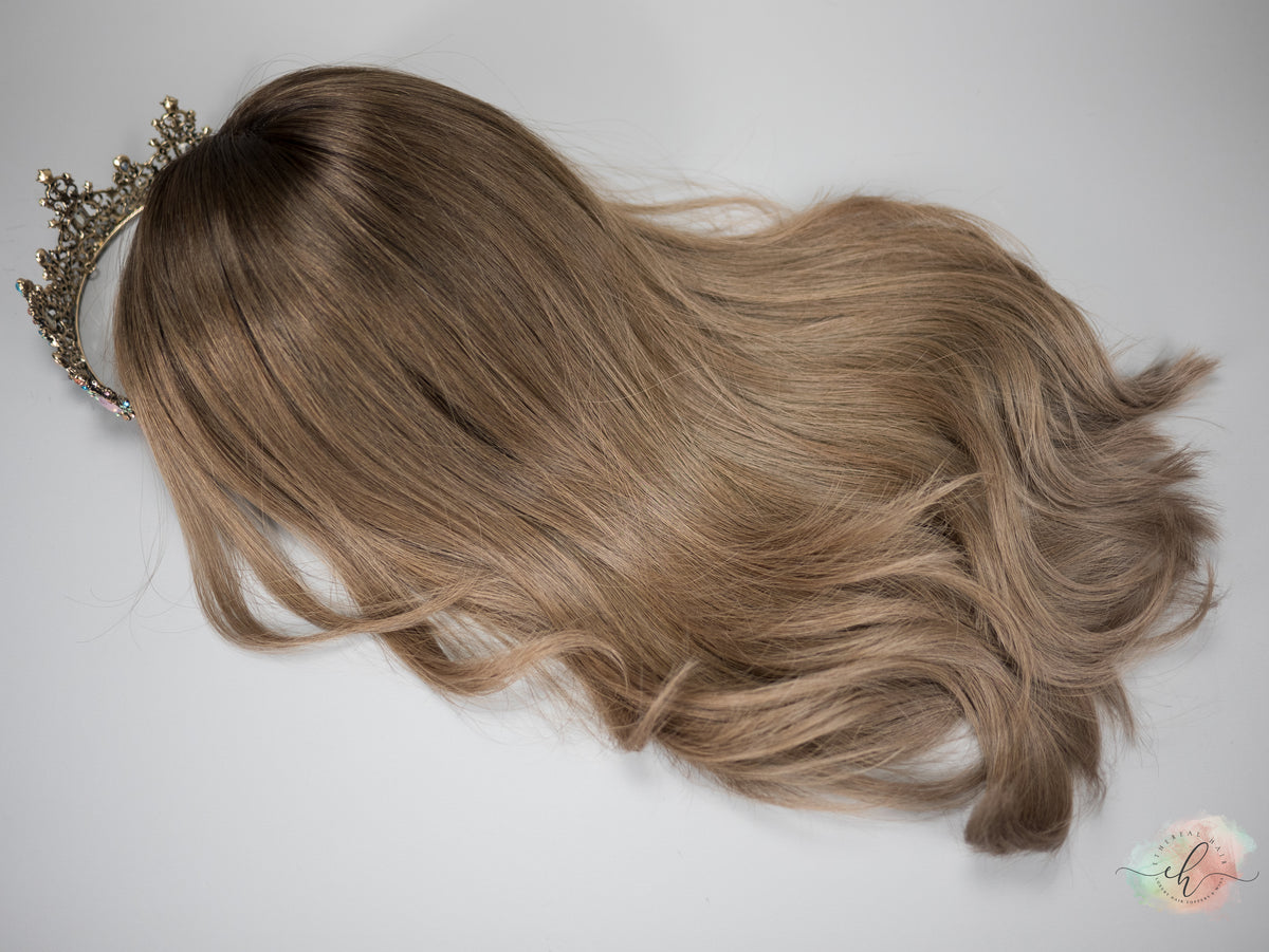 “BLOOMING BABE&quot; Exquisite Wig: Lace Top, Sz. S/M, 21-22&quot;