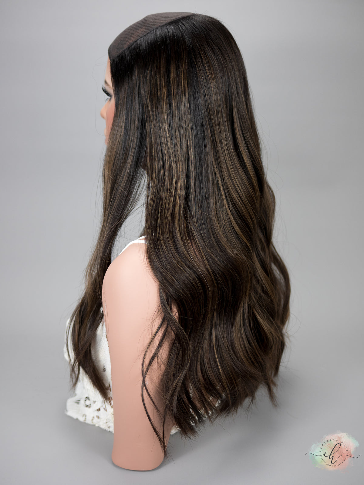 FINAL SALE “LUCIA&quot; Premium HAT FALL Wig: Sz. M, 22-24&quot;