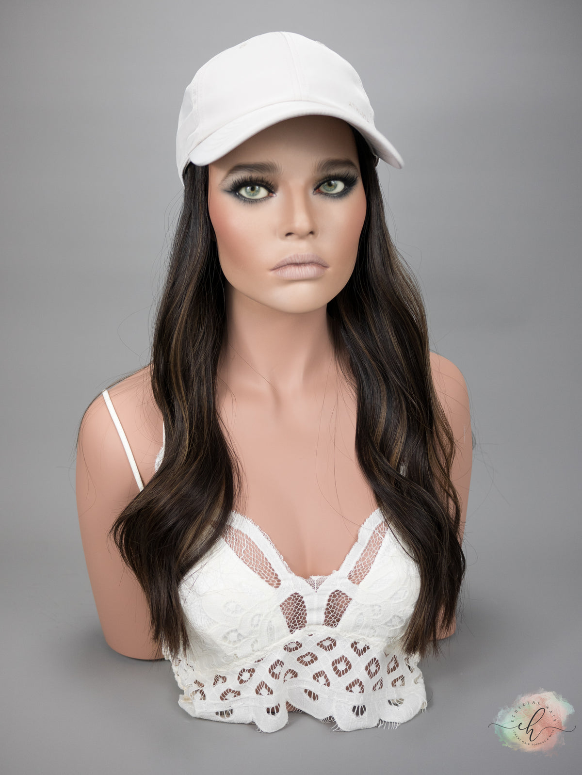 FINAL SALE “LUCIA&quot; Premium HAT FALL Wig: Sz. M, 22-24&quot;