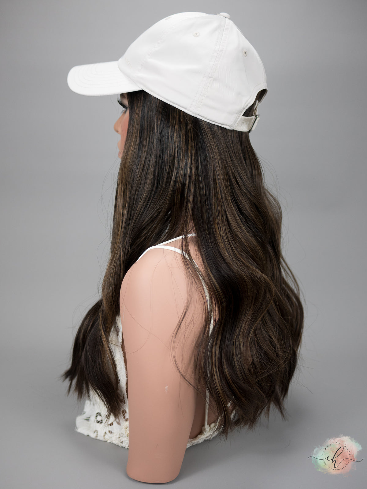 FINAL SALE “LUCIA&quot; Premium HAT FALL Wig: Sz. M, 22-24&quot;