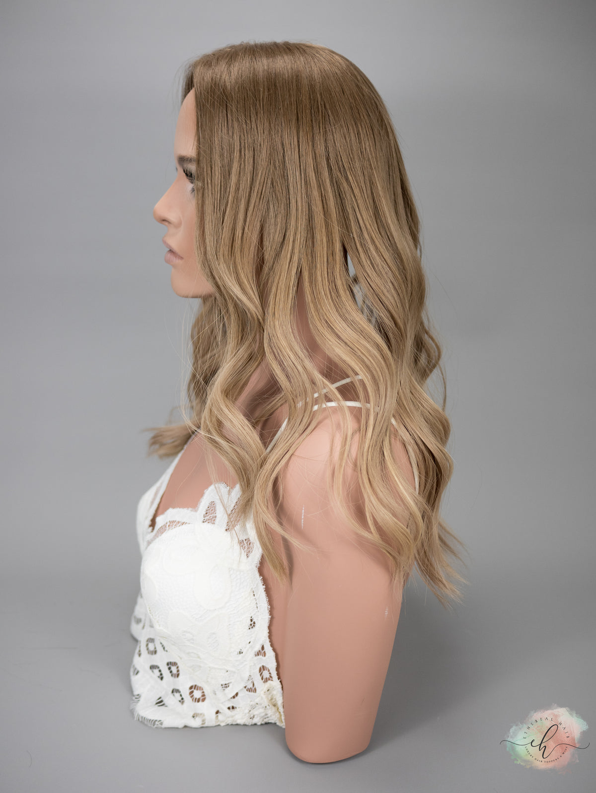 “NIKOLE&quot; Premium Topper: Closed Lace Top, 8x8, 20&quot;