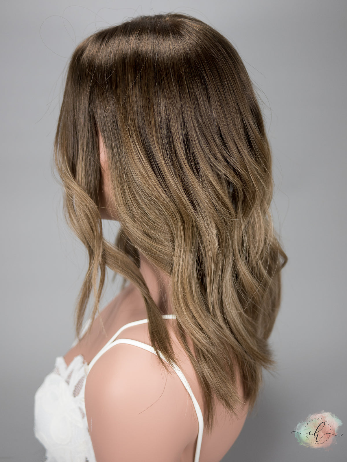 “HARTLEY&quot; Premium Topper: Closed Lace Top, 8x8, 17-18&quot;