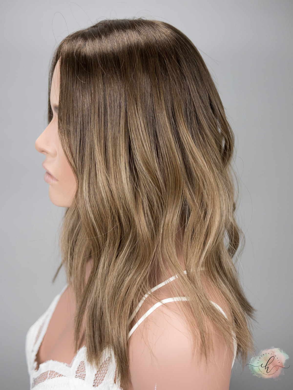 “HARTLEY&quot; Premium Topper: Closed Lace Top, 8x8, 17-18&quot;