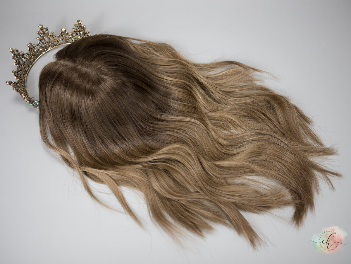 “HARTLEY&quot; Premium Topper: Closed Lace Top, 8x8, 17-18&quot;