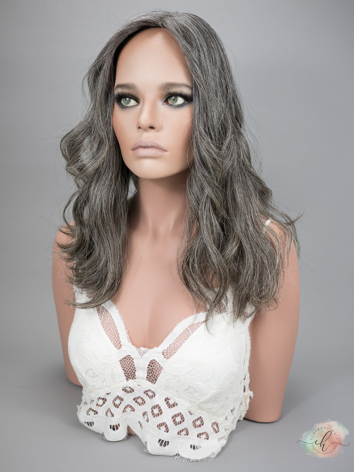 &quot;DAPHNE&quot; Premium Topper: Silk Top, 7x7, 17&quot;, Wavy