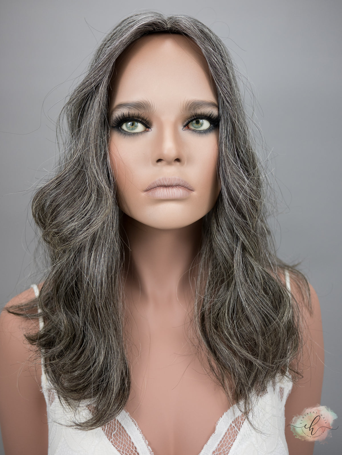 &quot;DAPHNE&quot; Premium Topper: Silk Top, 7x7, 17&quot;, Wavy