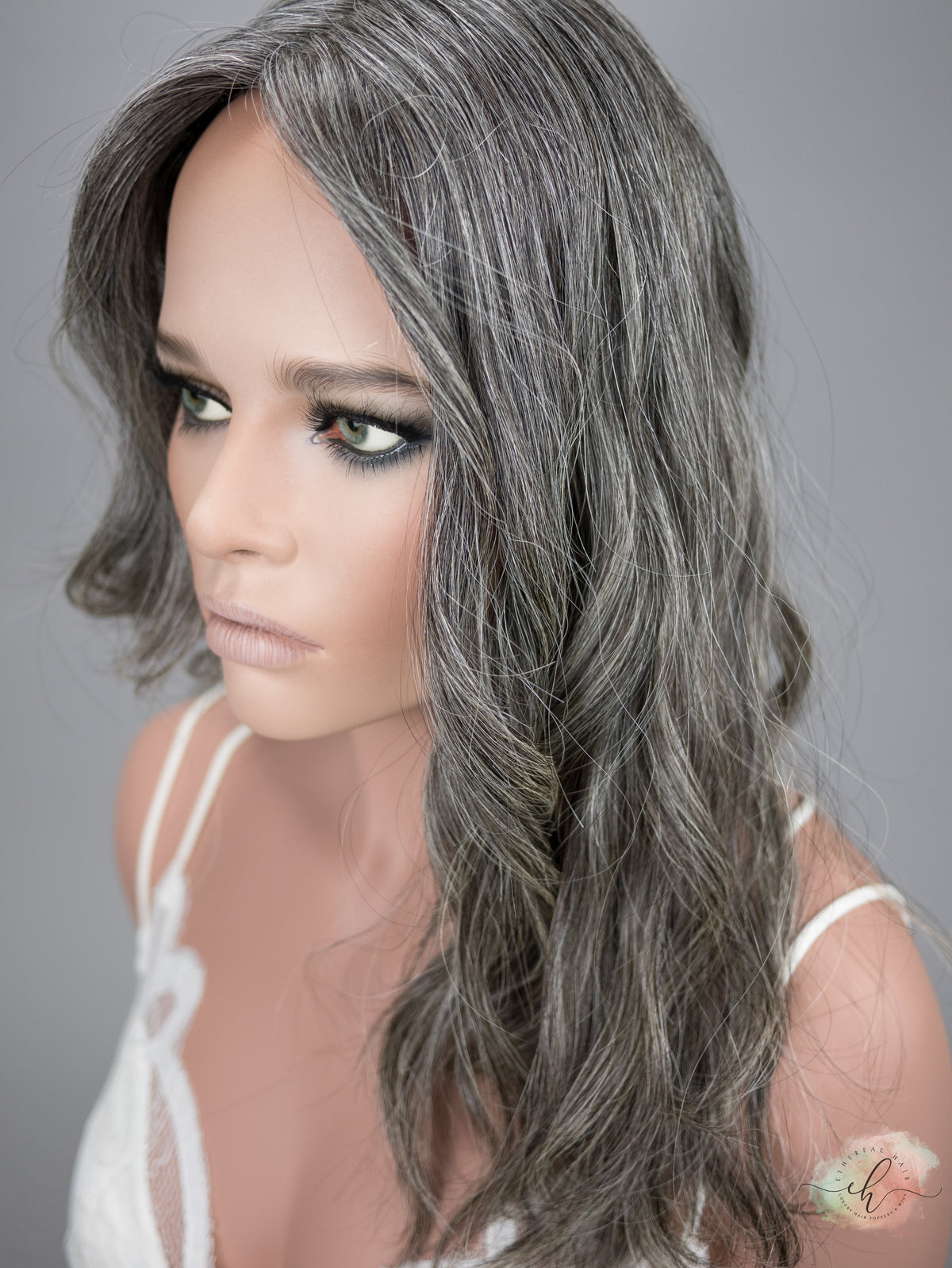 &quot;DAPHNE&quot; Premium Topper: Silk Top, 7x7, 17&quot;, Wavy