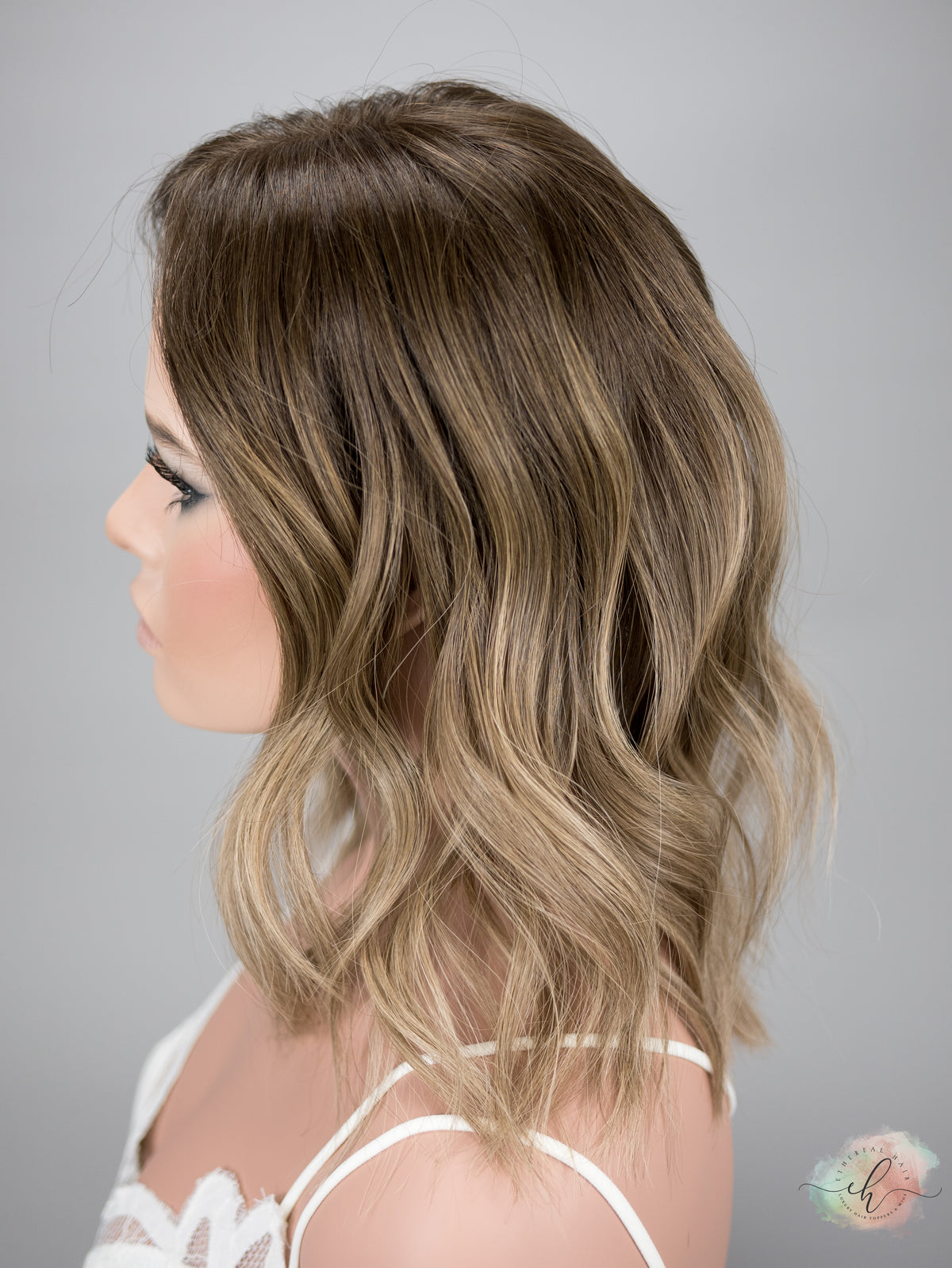 “FINLEY&quot; Premium Topper: Closed Lace Top, 8x8, 15&quot;