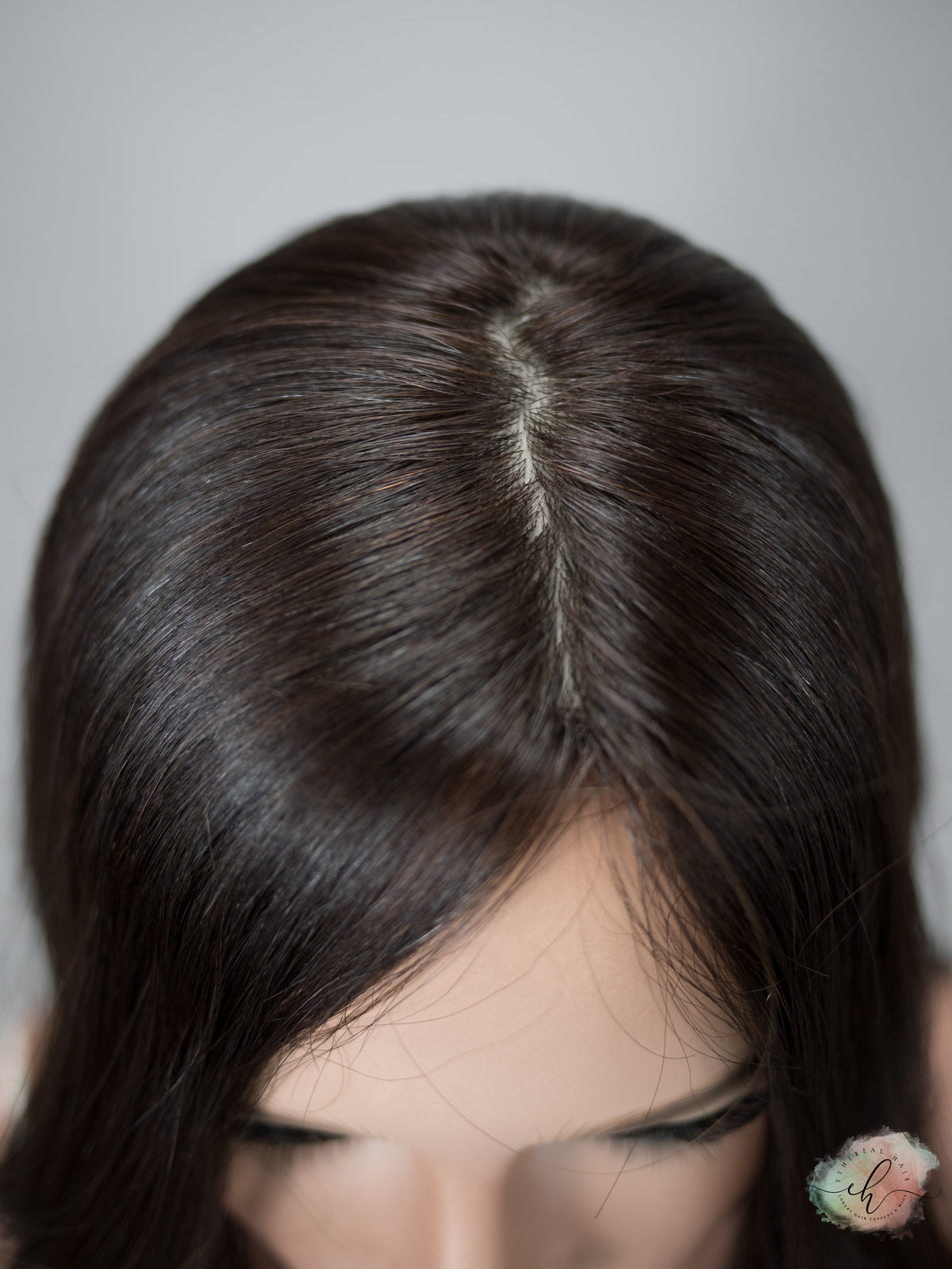 “LARK&quot; Premium Topper: Silk Top, Handtied Cap, 8x8, 22&quot;