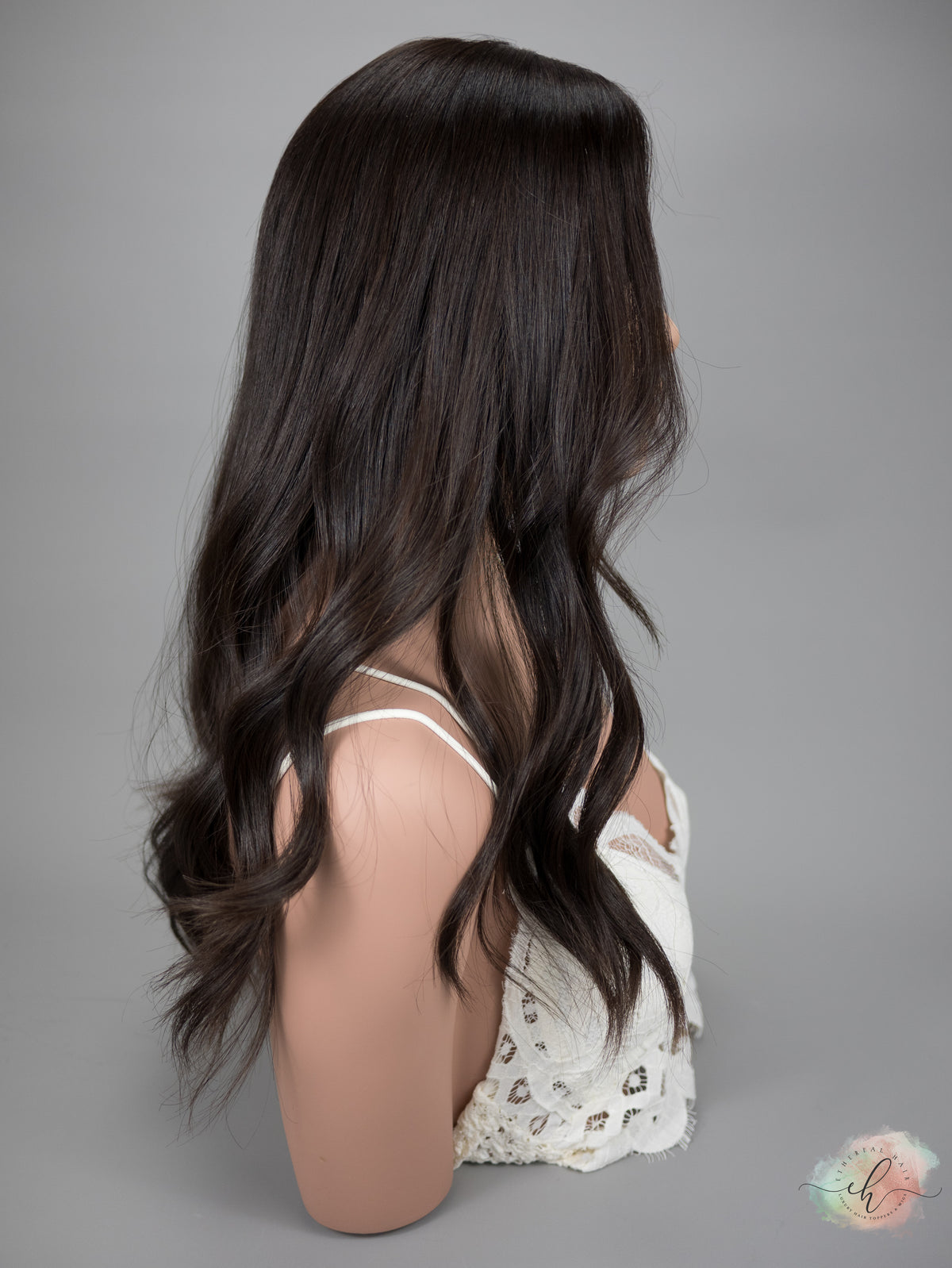 “LARK&quot; Premium Topper: Silk Top, Handtied Cap, 8x8, 22&quot;