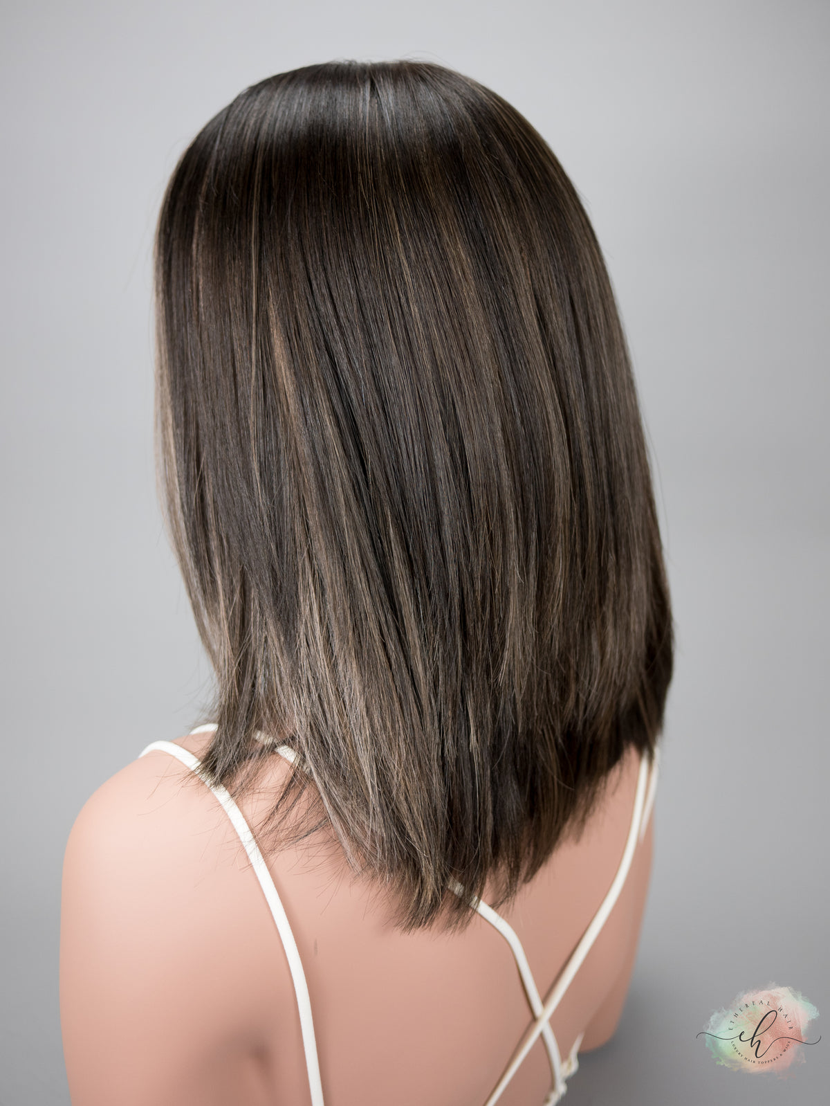 “SLOW BURN&quot; Exquisite Wig: Lace Top, Sz. S, 15&quot; Long Bob