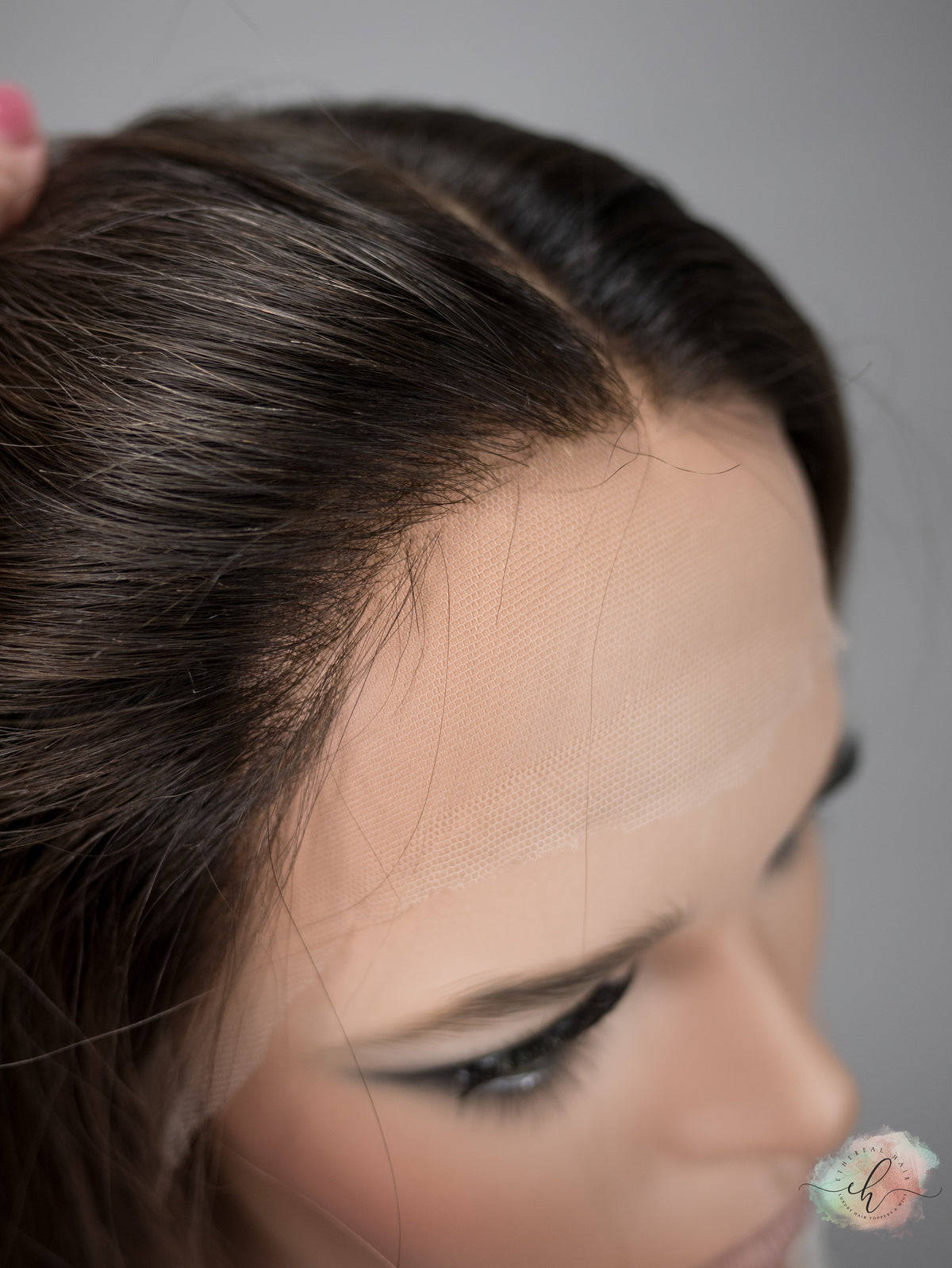 “SLOW BURN&quot; Exquisite Wig: Lace Top, Sz. S, 15&quot; Long Bob