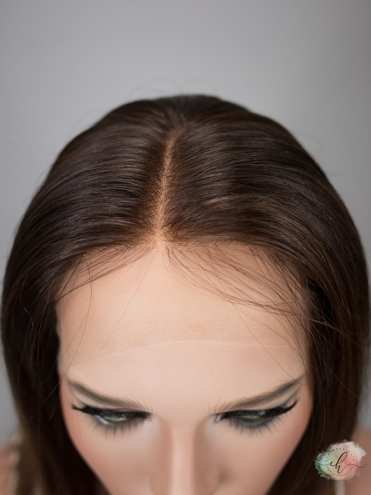 “BROWN SUGAR&quot; Exquisite Wig: Lace Top, Fully Handtied, Sz. S/M, 15&quot; Long Bob