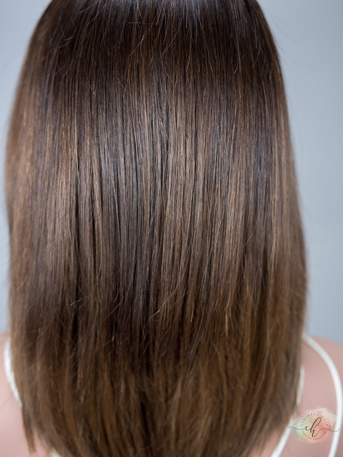 “BROWN SUGAR&quot; Exquisite Wig: Lace Top, Fully Handtied, Sz. S/M, 15&quot; Long Bob