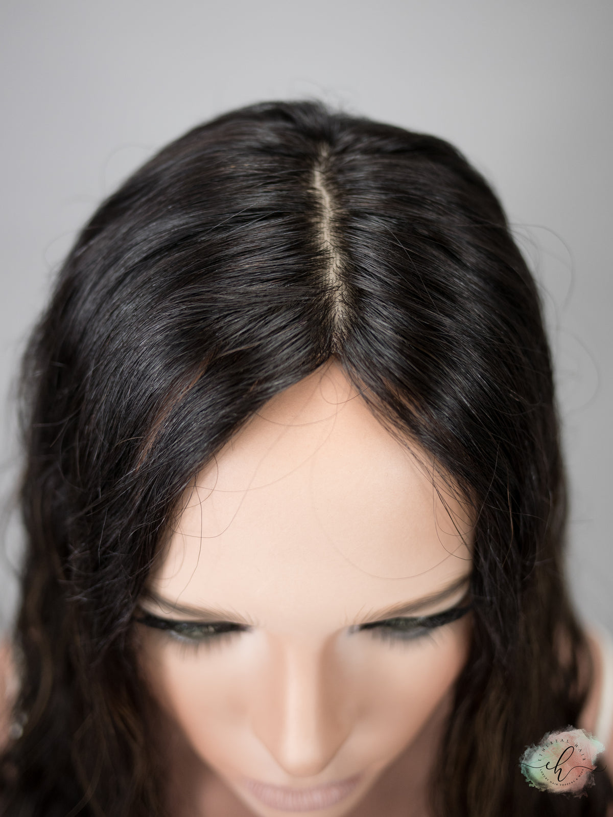 “RAVEN HIGHLIGHT&quot; Premium Topper: Silk Top, 9x9, 25&quot;, Curly