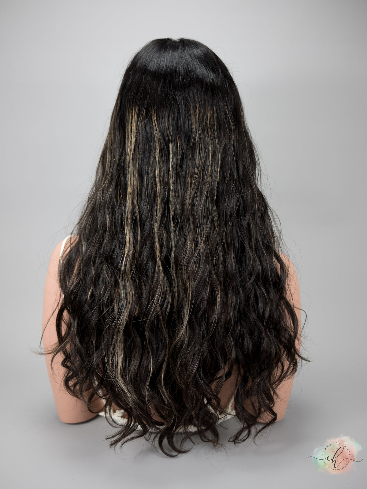 “RAVEN HIGHLIGHT&quot; Premium Topper: Silk Top, 9x9, 25&quot;, Curly