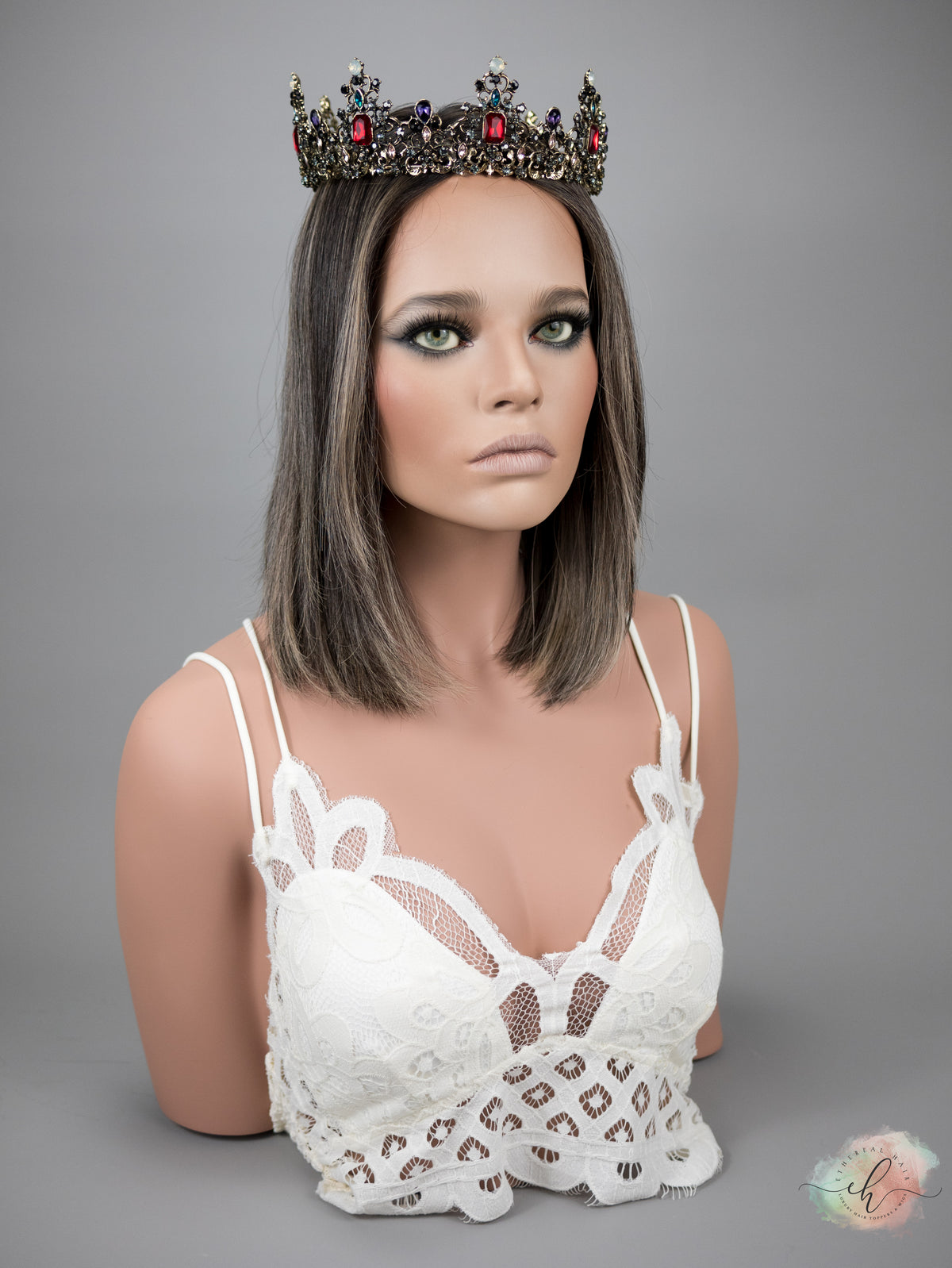 “YOU OUGHTA KNOW&quot; Exquisite Topper: Silk Top, 8x8, 14&quot;, Curtain Bangs