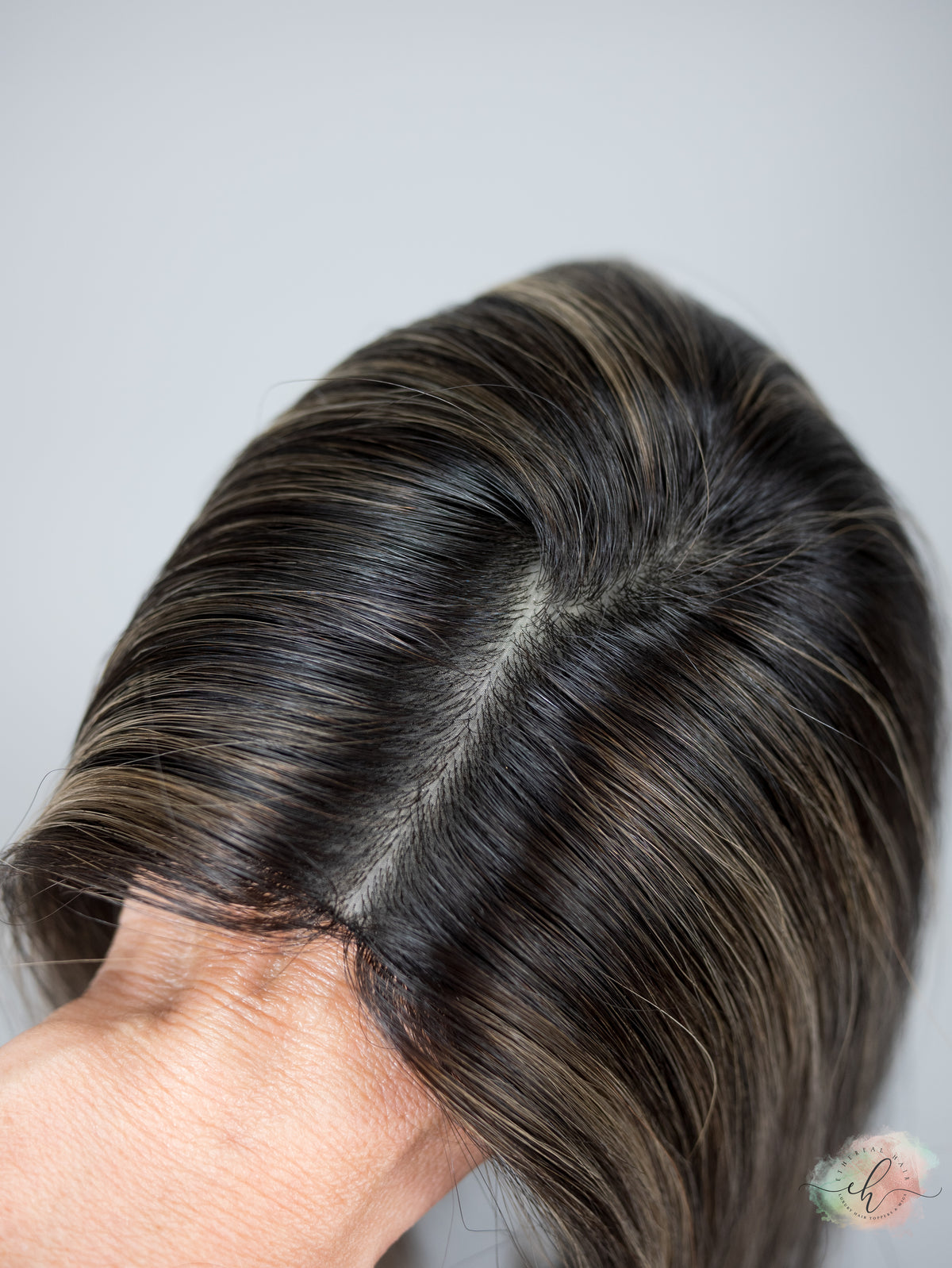 “YOU OUGHTA KNOW&quot; Exquisite Topper: Silk Top, 8x8, 14&quot;, Curtain Bangs