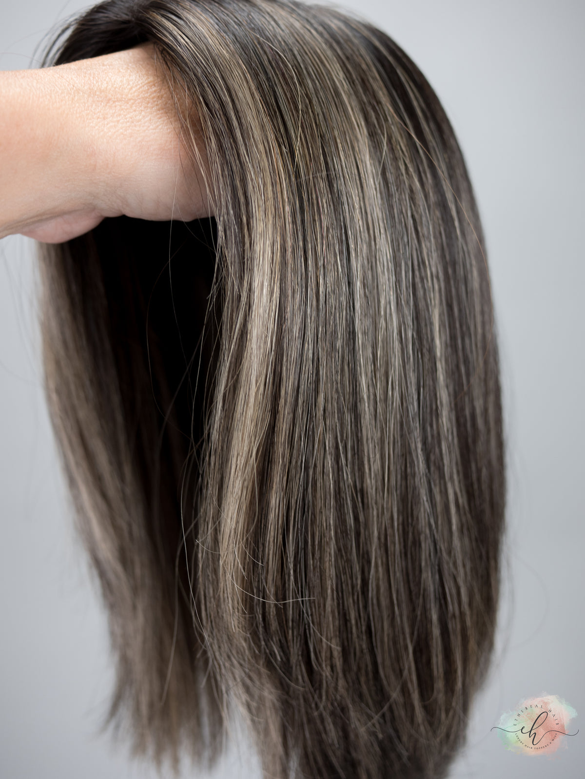 “YOU OUGHTA KNOW&quot; Exquisite Topper: Silk Top, 8x8, 14&quot;, Curtain Bangs