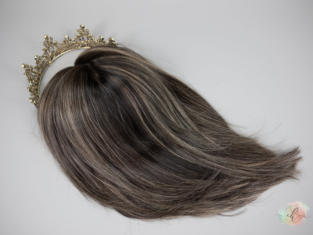 “YOU OUGHTA KNOW&quot; Exquisite Topper: Silk Top, 8x8, 14&quot;, Curtain Bangs