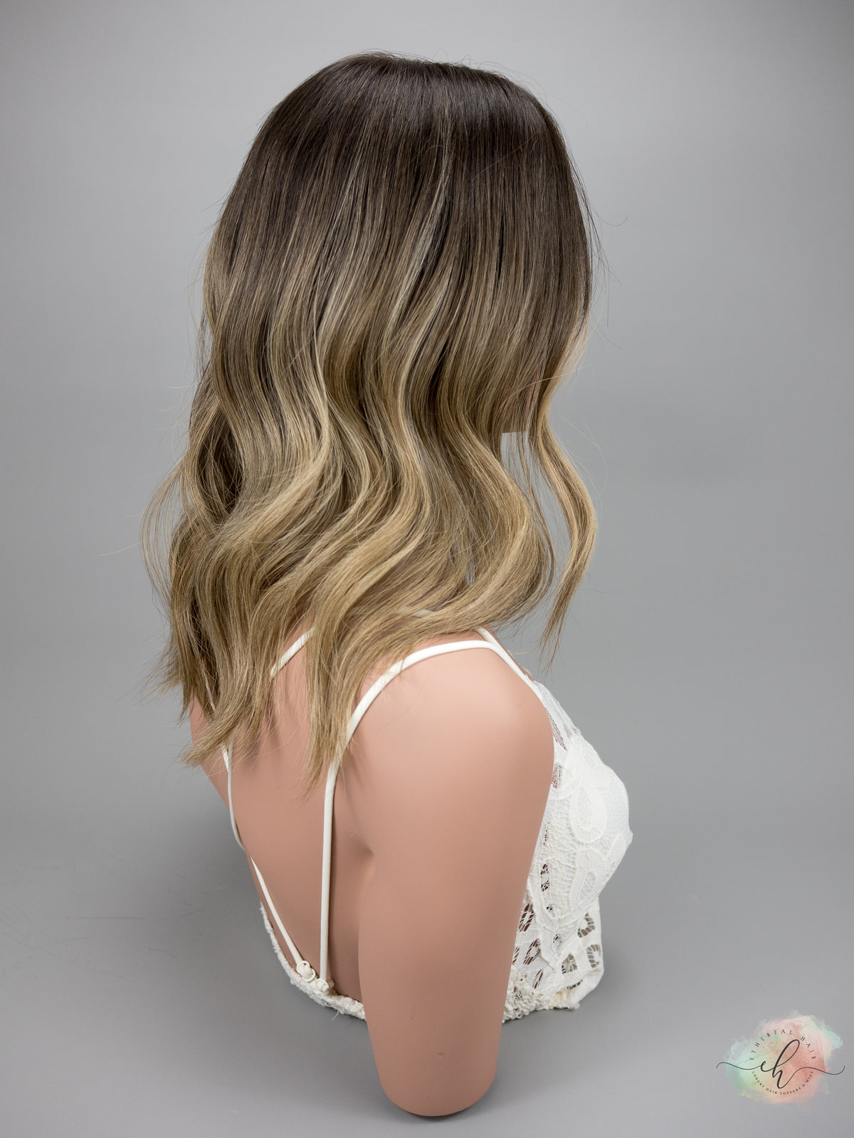 “NADIA&quot; Premium Topper: Closed Lace Top, 8x8, 17-18&quot;