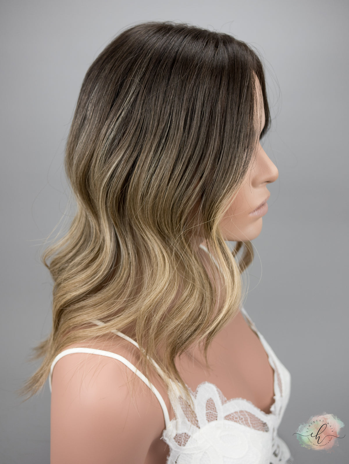 “NADIA&quot; Premium Topper: Closed Lace Top, 8x8, 17-18&quot;