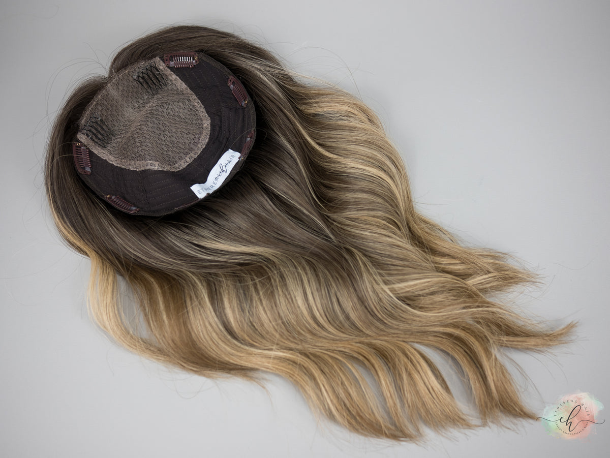 “NADIA&quot; Premium Topper: Closed Lace Top, 8x8, 17-18&quot;