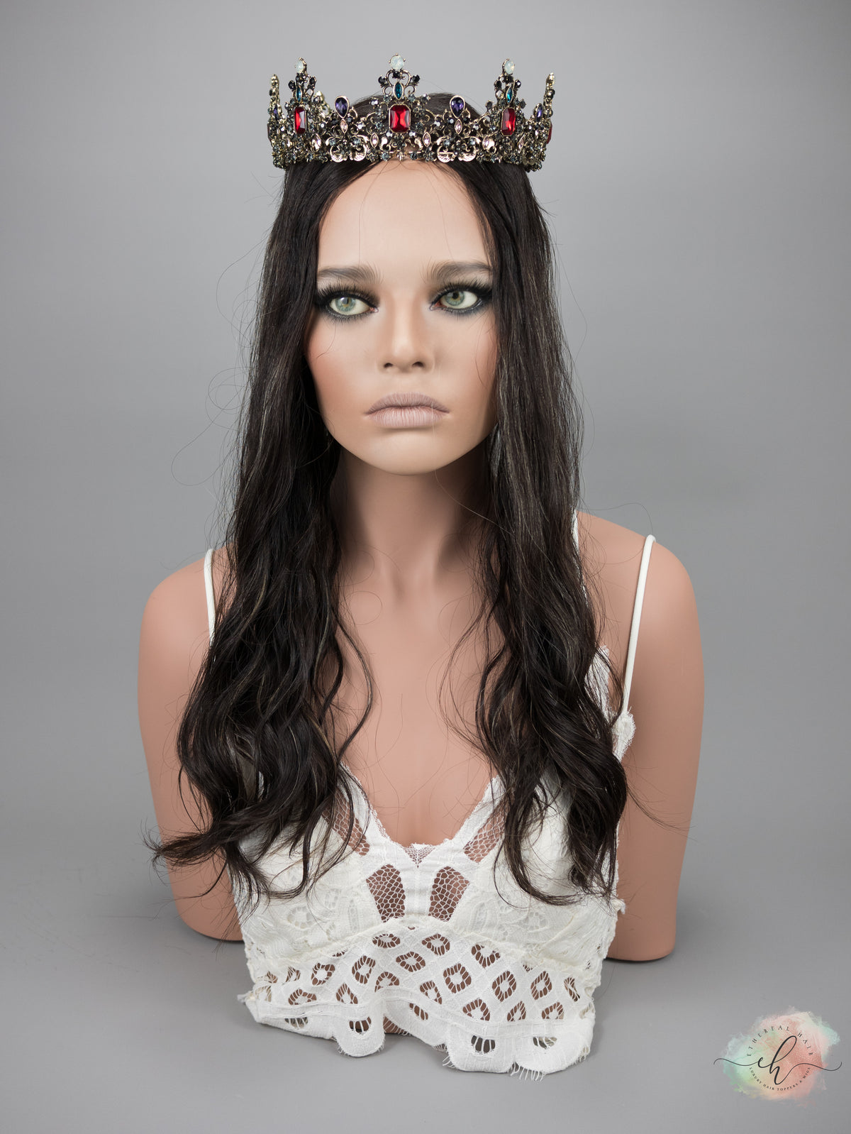 “RHIANNON HIGHLIGHT&quot; Premium Topper: Silk Top, 9x9, 23-24&quot;, Wavy