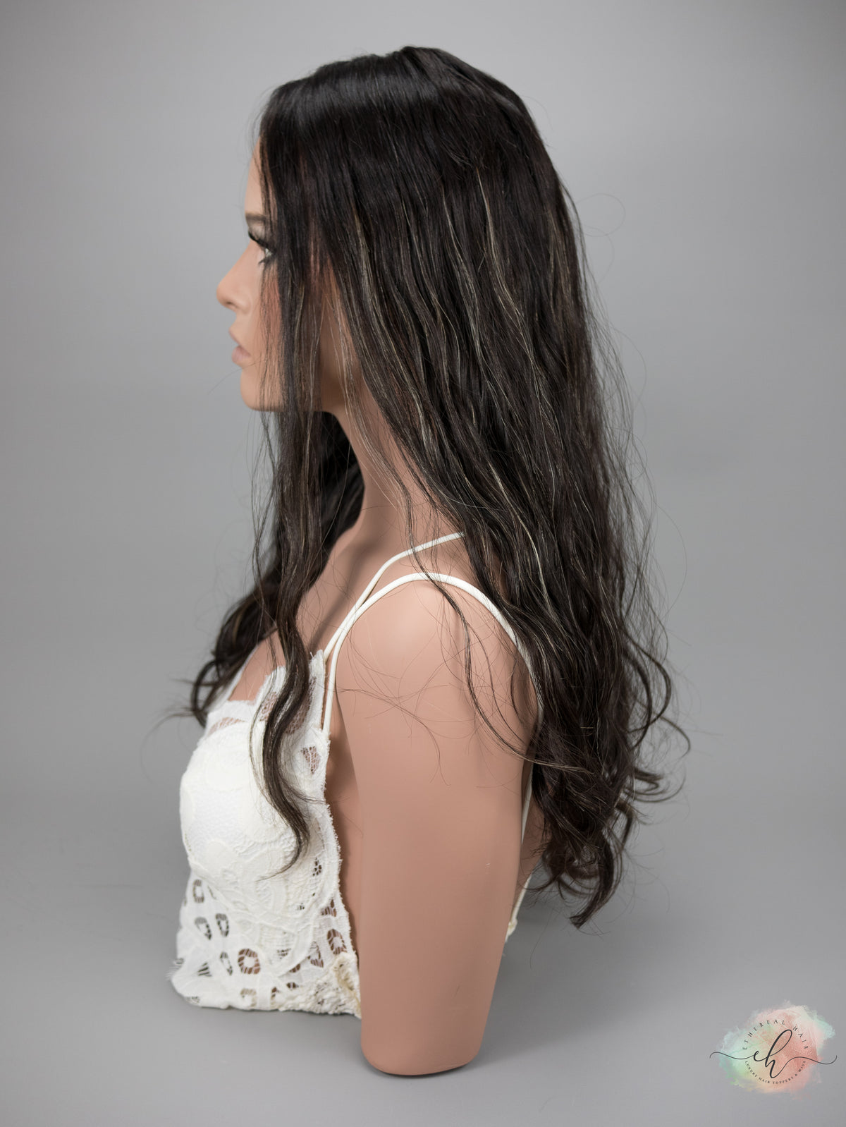 “RHIANNON HIGHLIGHT&quot; Premium Topper: Silk Top, 9x9, 23-24&quot;, Wavy